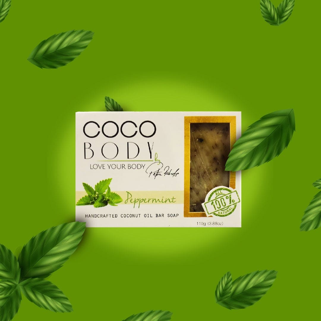 COCO BODY BAR SOAP PEPPERMINT 110G - CCBBSPMT110 Pie's Variety Store