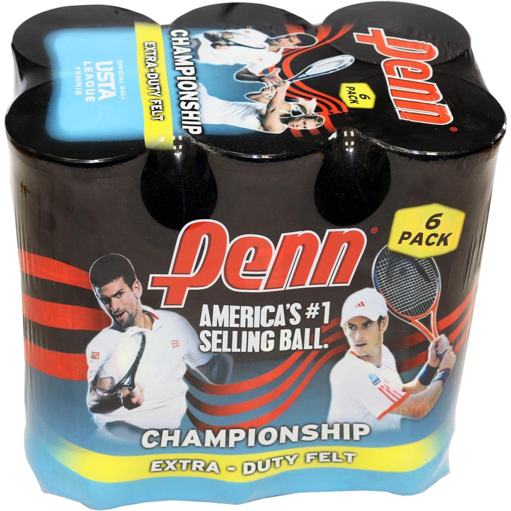 Penn Tennis Balls 6 Pack / 18 Units. You can start playing or practicing every day with this set of tennis balls, 6 packs each with 3 balls. -521027 EBUYSTT