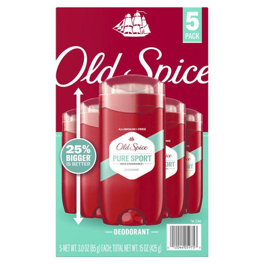 Old Spice Male Essence Deodorant Pure Sport 5 Units / 85 g / 3 oz Old Spice-473158 ebuystt
