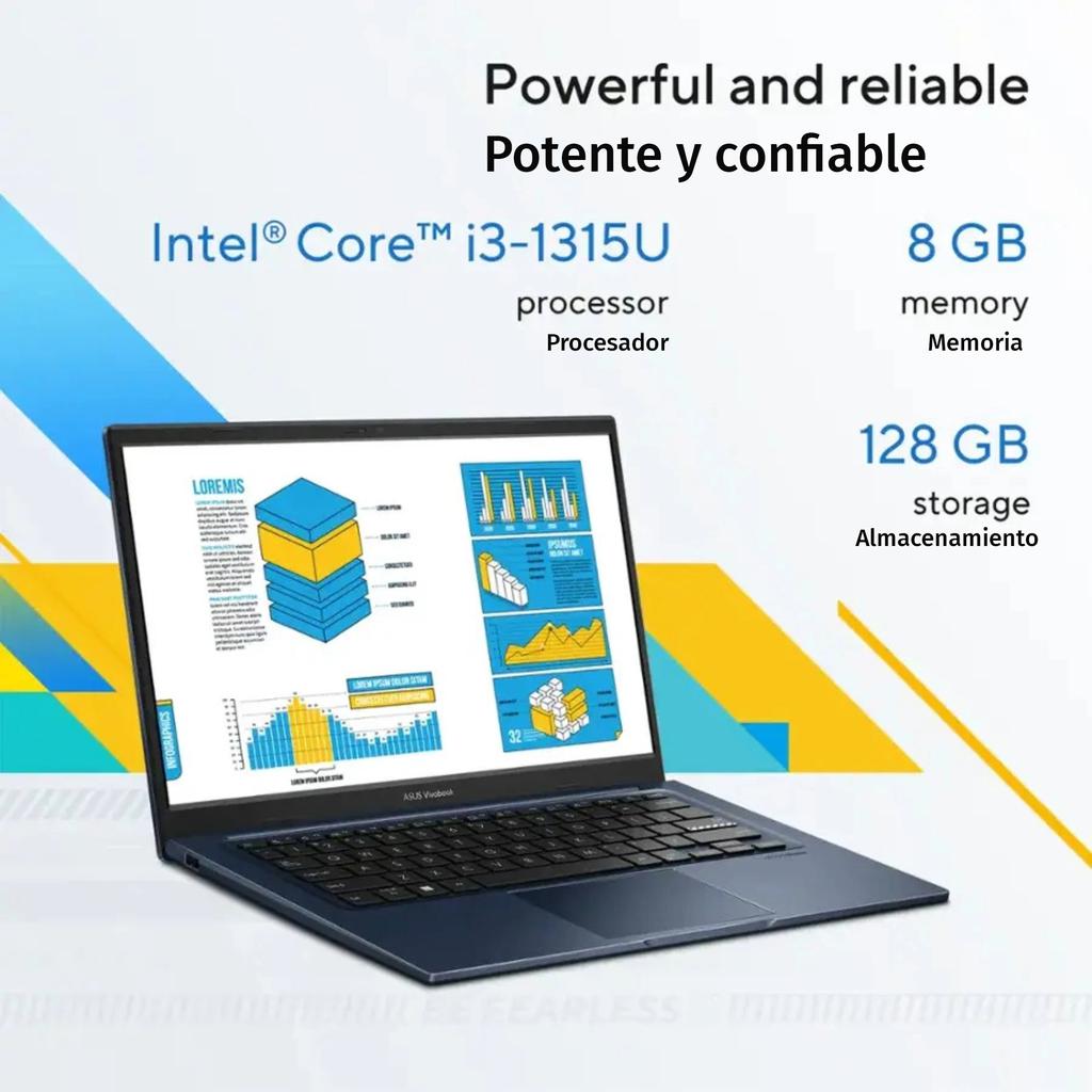 Asus 35.6 cm / 14 Inches Laptop Intel Core i3 8 Gigabytes / 128 Gigabytes X1404VA-I38128 + ESET Antivirus - 518142 ebuystt