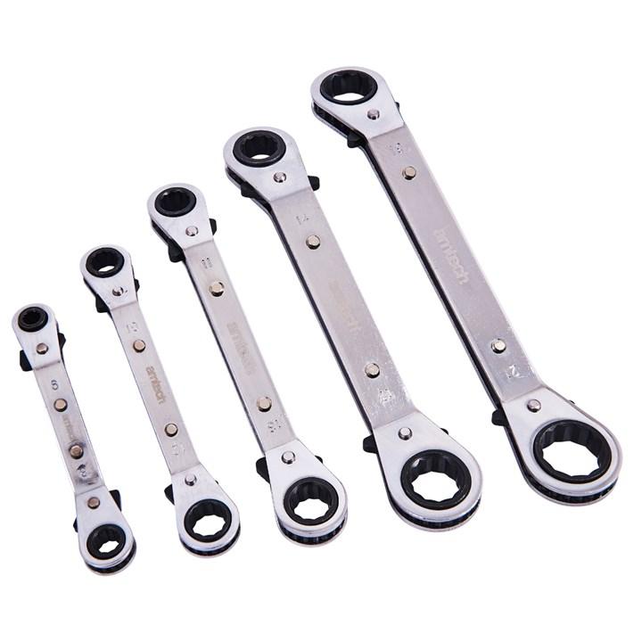 Rolson 5pc Offset Ratchet Ring Spanner Set-ROL46905 MEGA