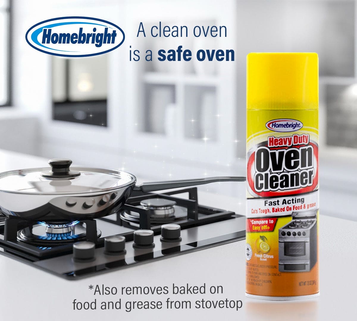 Homebright Bbq Grill Cleaner 13oz. - Enjoy a well-maintained cooking station with the help of this BBQ Grill Cleaner. It is formulated to break down tough burned-on food pieces and eliminate pesky grease buildup - 84960701443 Pie's Variety Store