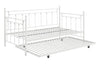 Nocus Metal Twin Daybed with Trundle White - 306055