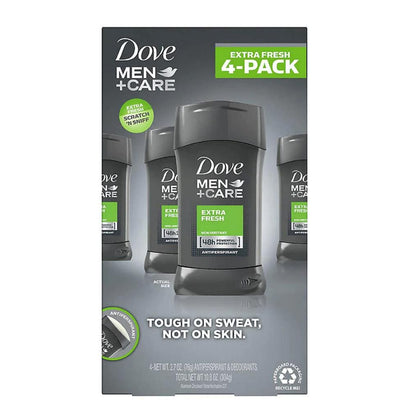 Dove Men Care Antiperspirant Deodorants 4 Units / 76 g Dove Men + Care Antiperspirant Deodorant, 72 hour Sweat & Odor Protection, Vitamin E, Triple Moisturizer.-294992