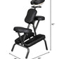 JupiterForce Portable Massage Chair Foldable Lightweight Tattoo Therapy Chair with Adjustable 4 Inches Thick Sponge Face Cradle for Client Spa Salon Massage with Carrying Bag (Black) JupiterForce