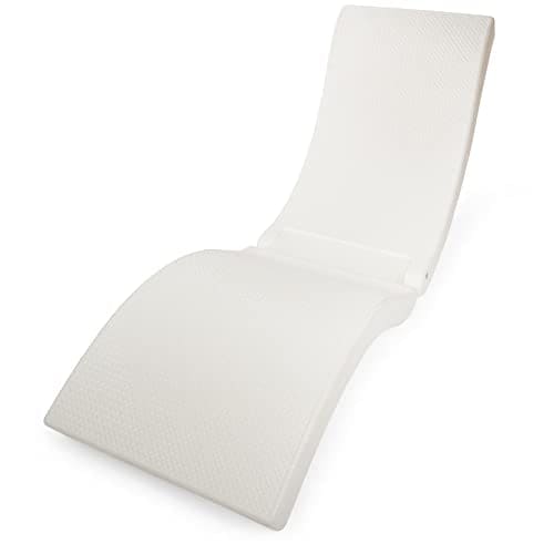 SwimWays Terra Sol Sonoma 2-in-1 Adult Pool Floats & Patio Lounge Chair, Durable Beach Chair & Outdoor Chaise Lounge, White ebuys