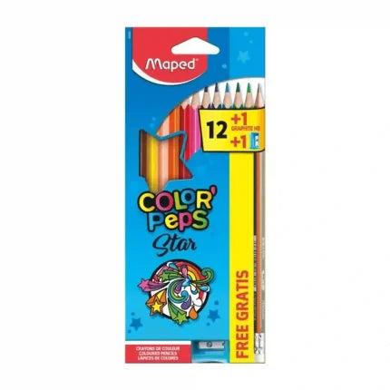 Maped Erasable Colour Pencils 12 Pack Oops - 3154148328124 Pie's Variety Store