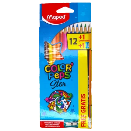 Maped Erasable Colour Pencils 12 Pack Oops - 3154148328124 Pie's Variety Store