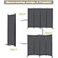 Wall Divider, 4 Panel Room dividers and Folding Privacy Screens with Wider Support Feet, 6 Ft Portable Privacy Screen for Room Separator, 88" W X 71" H, Grey ebuystt