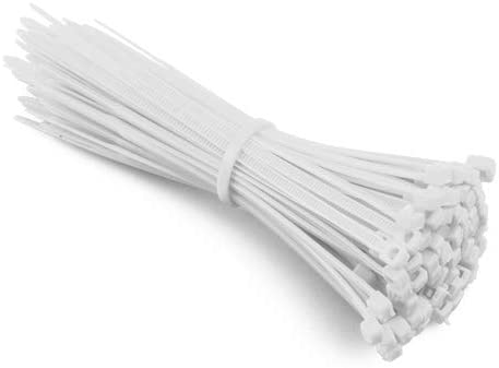 Fulgore Plastic Cable Ties (White) - These Zip Ties bundles your cables and wires together to keep them organized and prevent damage (10pcs) - FU1392 MEGA