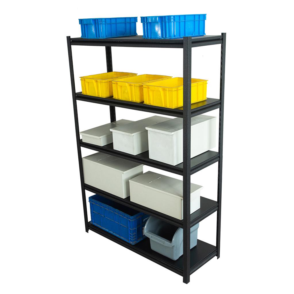 5-Level Metal Shelf featuring spaced shelves that provide ample space to store books, boxes, toys, or whatever you need- 455151 ebuystt