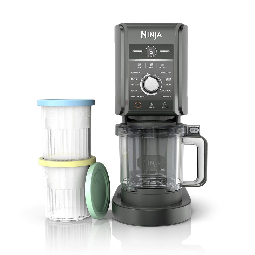 Ninja Creami Deluxe Ice Cream Maker with 5 Functions and 3 Containers with Lids CN501CO-491417 ebuystt