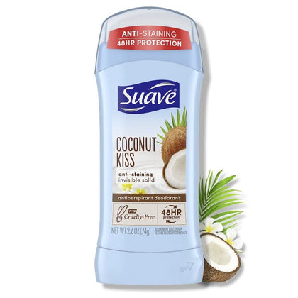 Sauve, Coconut Kiss Invisible Solid Antiperspirant Deodorant Stick 2.6oz - 07940056187
