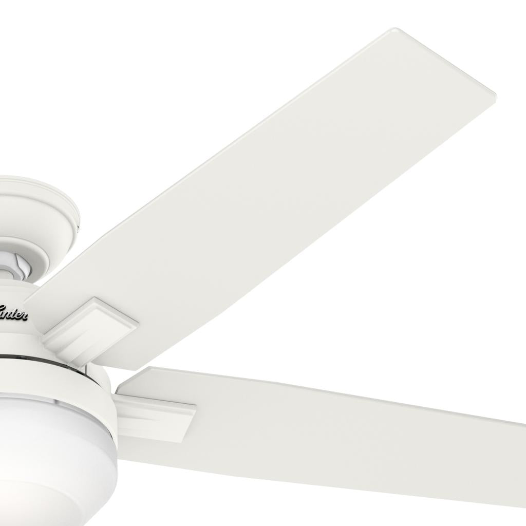 Hunter White Ceiling Fan with LED Light 132 cm / 52 inches - 502197 ebuystt