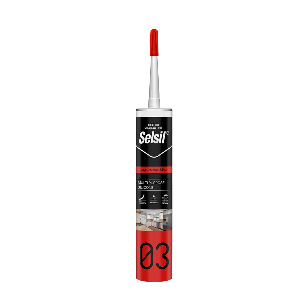 Selsil 03 Multi Purpose Silicone 280mL,Ideal for areas that could be exposed to weather.- Selsil03 Mega
