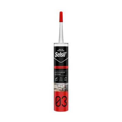 Selsil 03 Multi Purpose Silicone 280mL,Ideal for areas that could be exposed to weather.- Selsil03 Mega