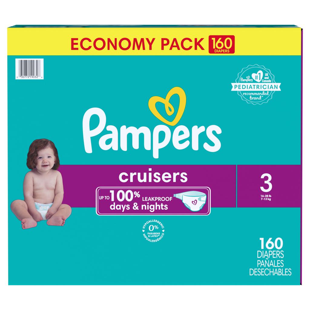 Pampers Cruisers Baby Diapers Size 3 / 160 Units - 491197 ebuystt