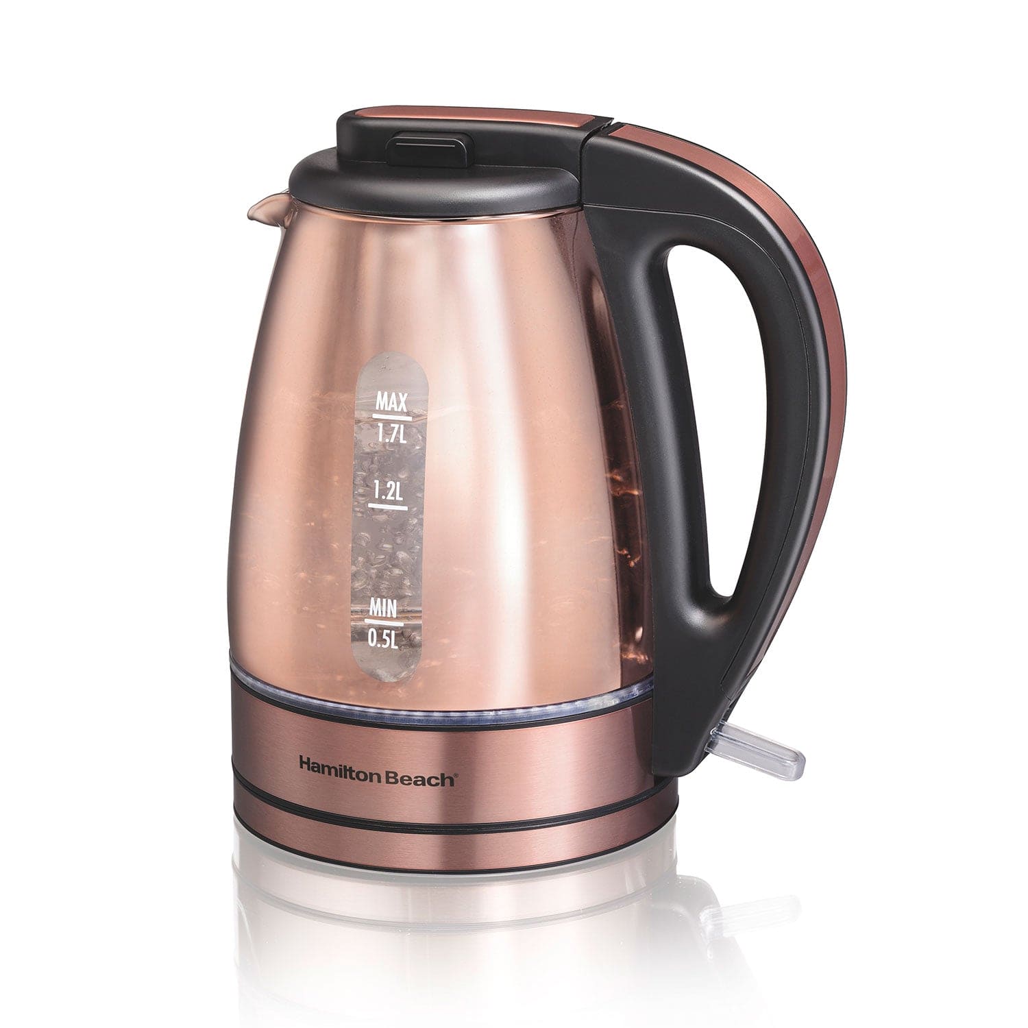 HAMILTON BEACH 40866 1.7L COPPER GLASS KETTLE HMTNBK19 ebuystt