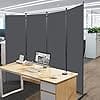 Wall Divider, 4 Panel Room dividers and Folding Privacy Screens with Wider Support Feet, 6 Ft Portable Privacy Screen for Room Separator, 88" W X 71" H, Grey ebuystt