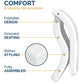 SwimWays Terra Sol Sonoma 2-in-1 Adult Pool Floats & Patio Lounge Chair, Durable Beach Chair & Outdoor Chaise Lounge, White ebuys