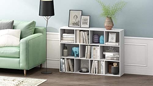 Furinno Luder Book / Storage Shelf Organizers , 11-Cube, White- B084PLF6N2 ebuys