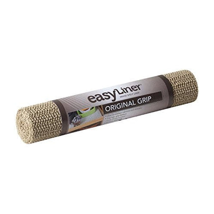 Duck Brand 393438 Original Grip Easy Liner Non-Adhesive Shelf Liner, 12-Inch x 5-Feet, Taupe