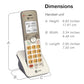 AT&T EL52313 3-Handset Cordless Phone with Answering System & Extra-large Backlit Keys, Light champagne, 3 Handsets AT&T