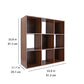 Storage Cube Shelf Organizer, 9 Cubes, Espresso, 11.7"D x 35.9"W x 35.9"H EBUYSTT