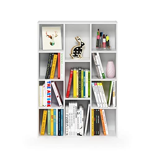 Furinno Luder Book / Storage Shelf Organizers , 11-Cube, White- B084PLF6N2 ebuys