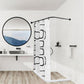 L Shaped Shower Curtain Rod, (44.1"-54.3"x44.1"-54.3") Adjustable Curved Shower Rod, 90 Degree Corner Shower Rods for Bathroom Bathtub Clothing Store Locker, locker rooms, fitting rooms, Black TwinkleTool