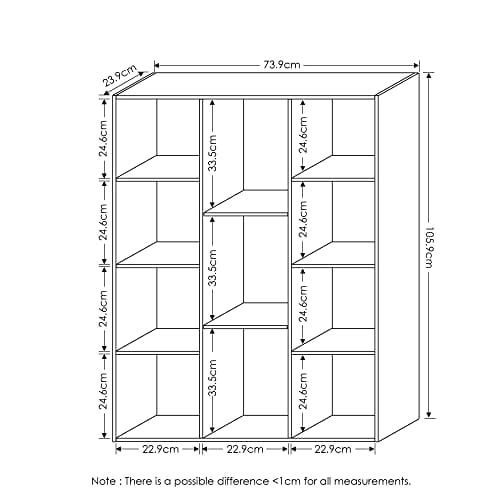 Furinno Luder Book / Storage Shelf Organizers , 11-Cube, White- B084PLF6N2 ebuys