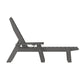 Flash Furniture Monterey Adjustable Adirondack Lounger with Cup Holder- All-Weather Indoor/Outdoor HDPE Lounge Chair, Gray ebuys