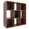 Storage Cube Shelf Organizer, 9 Cubes, Espresso, 11.7