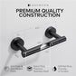 Day Moon™ Matte Black Toilet Paper Holder - Black Toilet Paper Holder Wall Mount - Modern Toilet Paper Roll Holder Black Matte Toilet Paper Holder - Black Bathroom Toilet Paper Holder Day Moon Designs