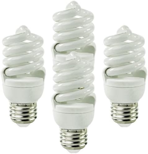 Satco S6237 13 Watt T2 Ultra Mini Spiral 5000K Natural Light Compact Fluorescent Light Bulbs - 4 per Package (60 Watt Replacement) - 04592306237 Pie's Variety Store