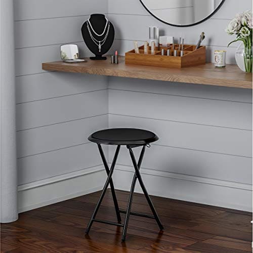 Folding Stool - Backless 18-Inch Stool with 225lb Capacity for Kitchen or Rec Room - Portable Indoor Counter Bar Stools ebuys