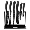Cuisinart Classic Knife Set with Nonstick Blades and Acrylic Stand 7 Pieces. The nonstick edges of each knife make them easy to use, preventing food from sticking to the blade-488895