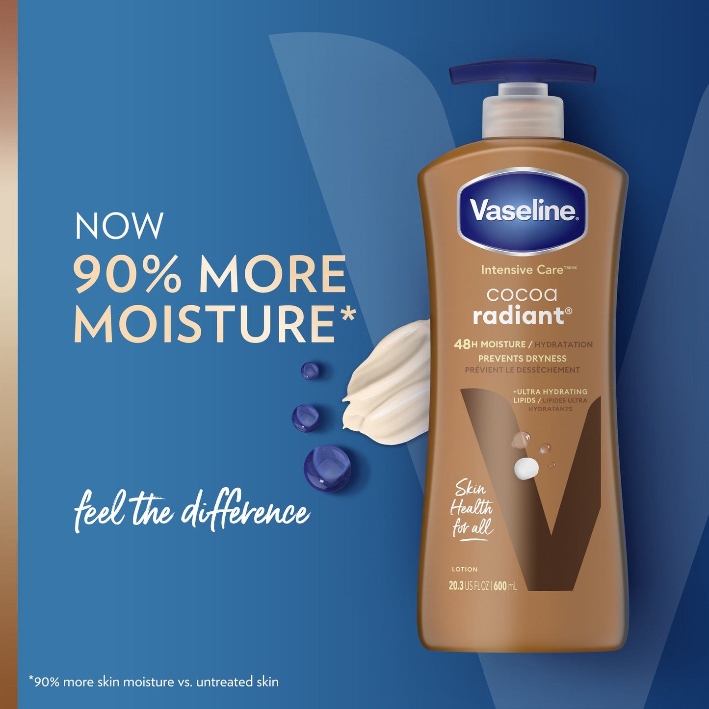 Vaseline Intensive Care Lotion Cocoa Radiant 20.3 Ounce Pump (600ml) - 30521013442 Pie's Variety Store