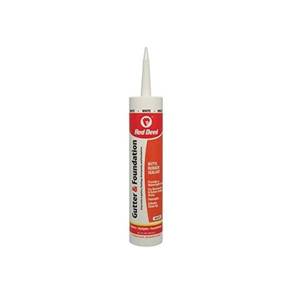 Red Devil Gutter & Foundation Butyl Rubber Sealant. Provides a Watertight Seal For Basements & Below Grade Areas Paintable  #0697 - 46015