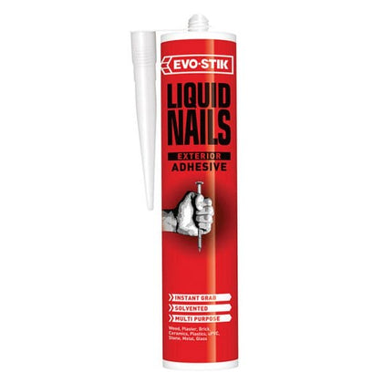 Evo Stik Liquid Nails, Interior Projects Construction Adhesive, Forms a Strong, Permanent Bond. Ideal for Plywood, Paneling, Corkboard, Molding, Drywall, Hardboard, Foam Insulation Steel and Metal Framing, Ceramic and More - 46689