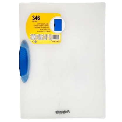 Foldermate A4 Swing Clip File, White - 4718724347009 Pie's Variety Store