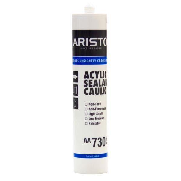 Aristo Acrylic Sealant White Caulk- a waterproof filler and sealant, used in building work and repairs, Multipurpose for windows, doors, concrete and so much more- 48004 MEGA