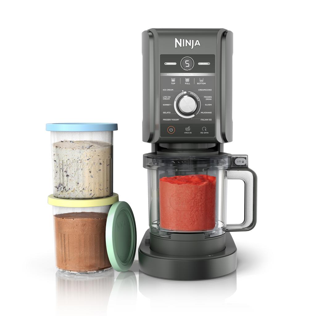 Ninja Creami Deluxe Ice Cream Maker with 5 Functions and 3 Containers with Lids CN501CO-491417 ebuystt