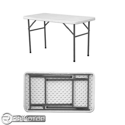 RHINOTOP HEAVY DUTY STRAIGHT TABLE 4FT HDPE OFF WHITE-20012354