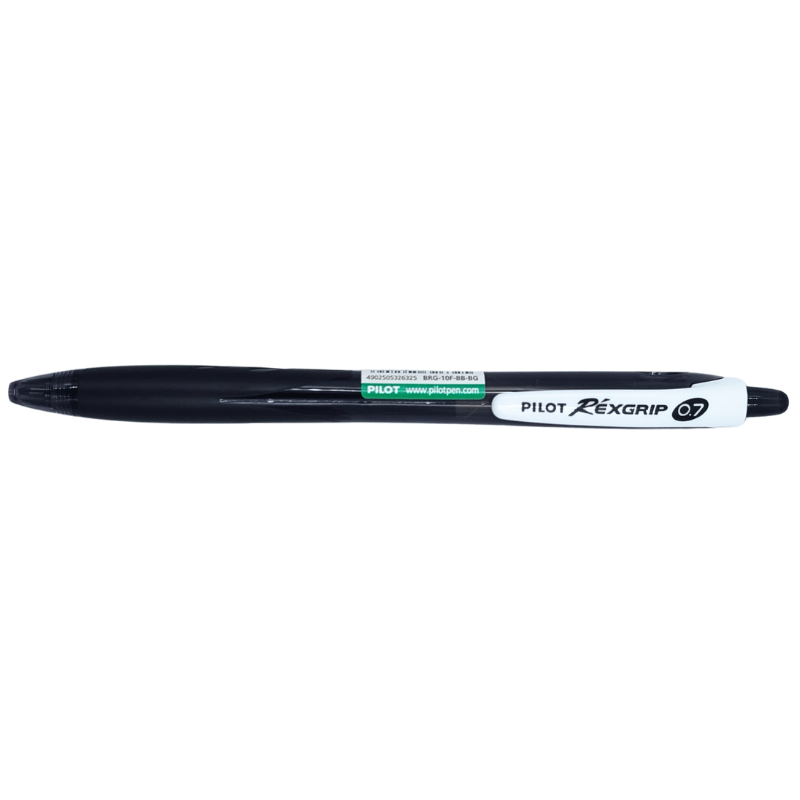 Pilot, Retractable Ballpoint Pen, Rexgrip, Black, 0.7mm - 4902505326325 Pie's Variety Store