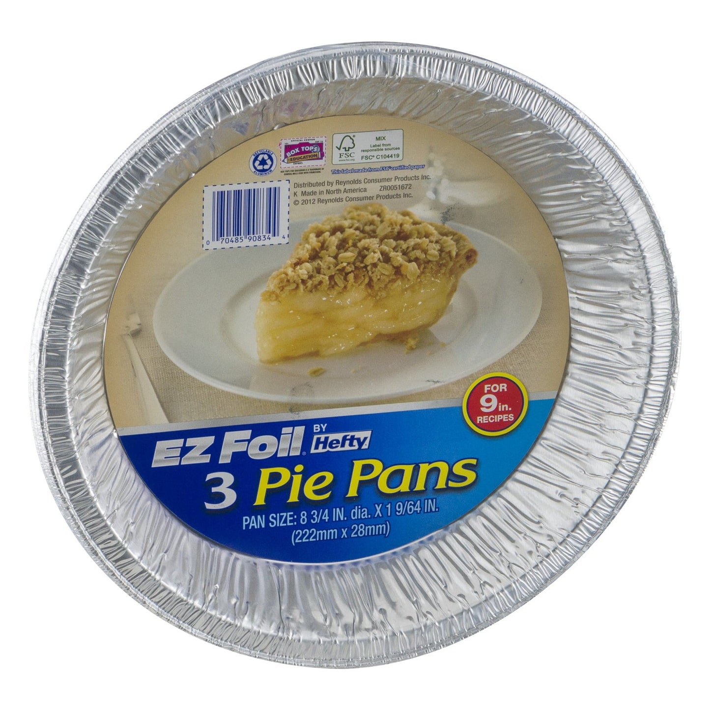 Hefty Ez Foil 9" Pie Pans, 3 Count - HEZFPP3 Pie's Variety Store