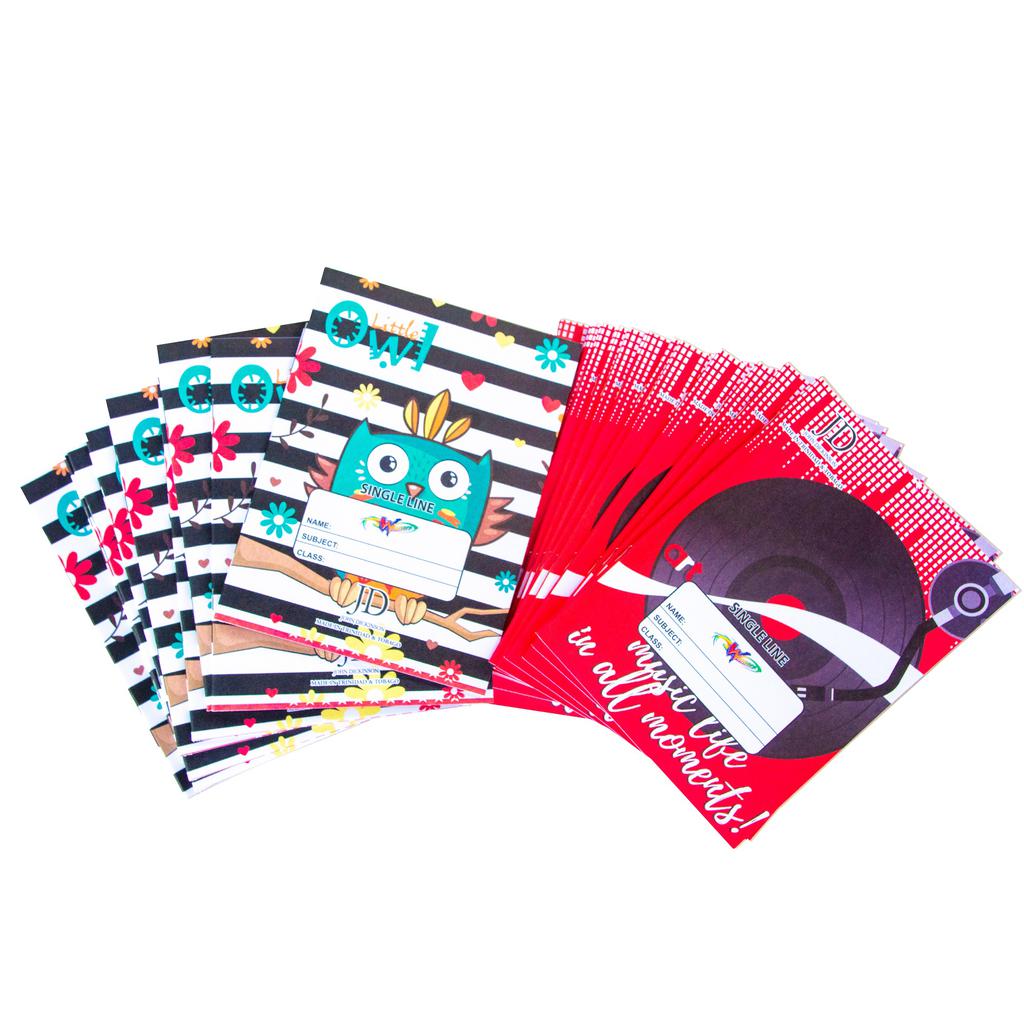 Winners Single Line Exercise Book with Assorted Designs 24 Units - 460886 EBUYSTT