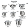 Tramontina Stainless Steel Cookware Set 13 Pieces - 492258