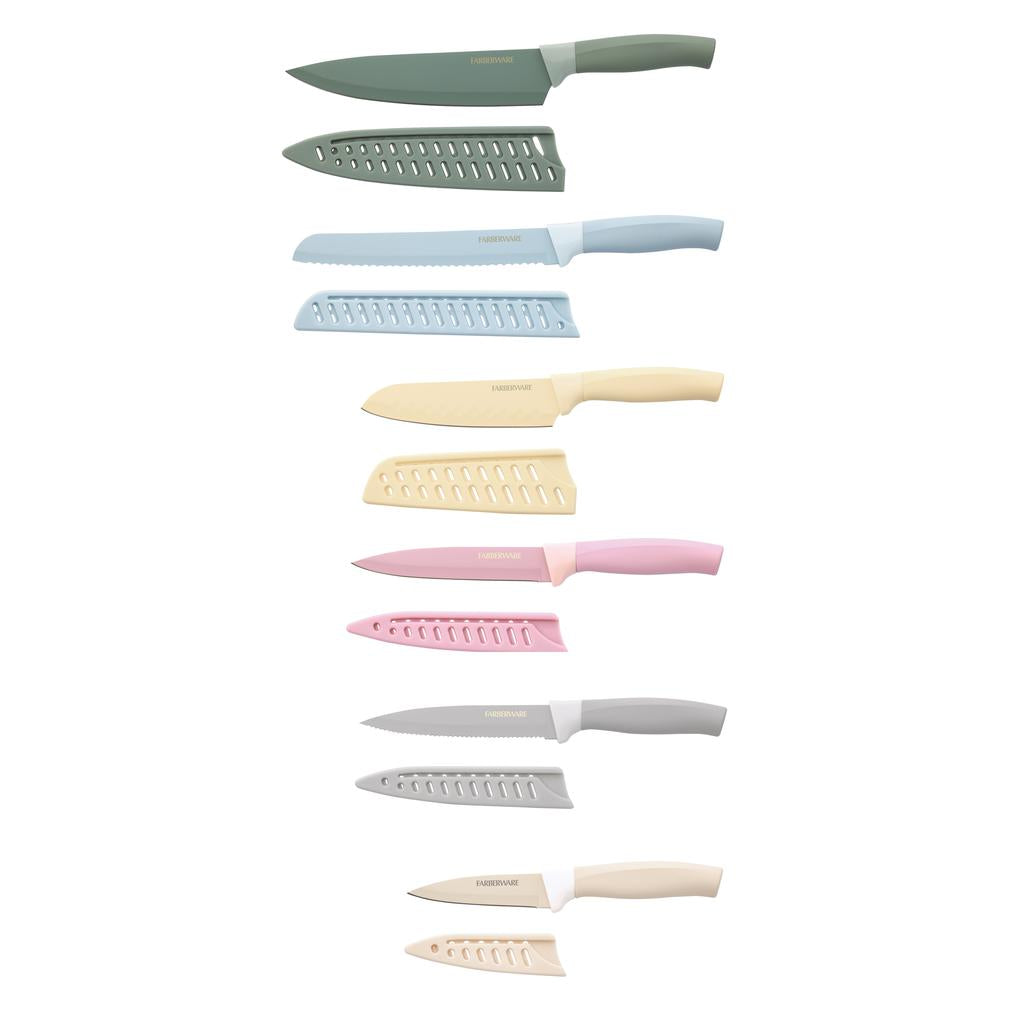 Farberware Ceramic-Coated Knife Set 12 Pieces - 511534 ebuystt