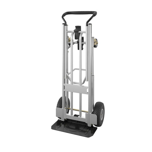 Cosco Handmick 3 In 1 Convertible Pneumatic 1000 Lbs Load Capacity 61" Height, 55-3/4" Length X 21" Width Hand Truck - Easily Converts To A 2 Wheel Upright, 4 Wheel Cart, Or An Assisted 4 Wheel Hand Truck - 206260 Ebuystt